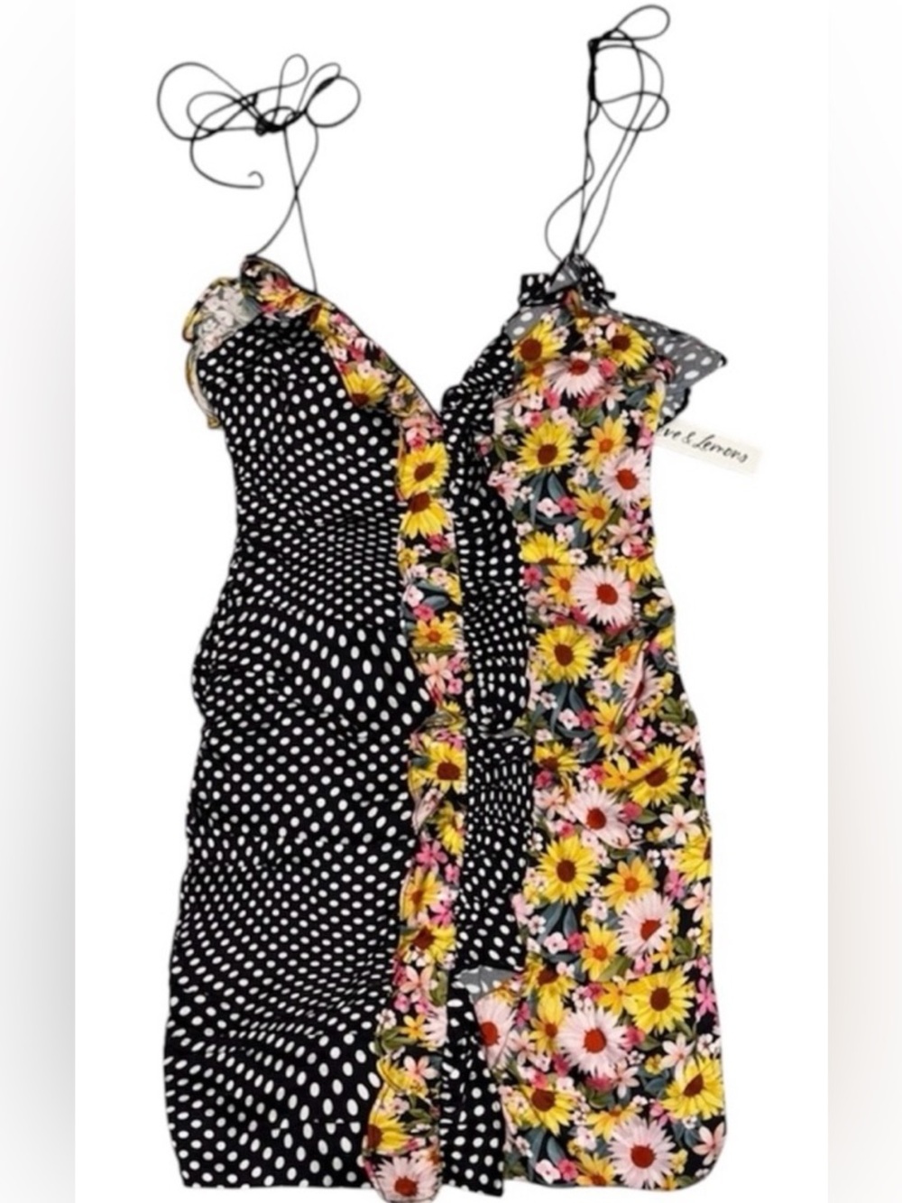 For Love & Lemons Mochi Shirred Mini Dress NWT Size XS - Picture 2 of 8